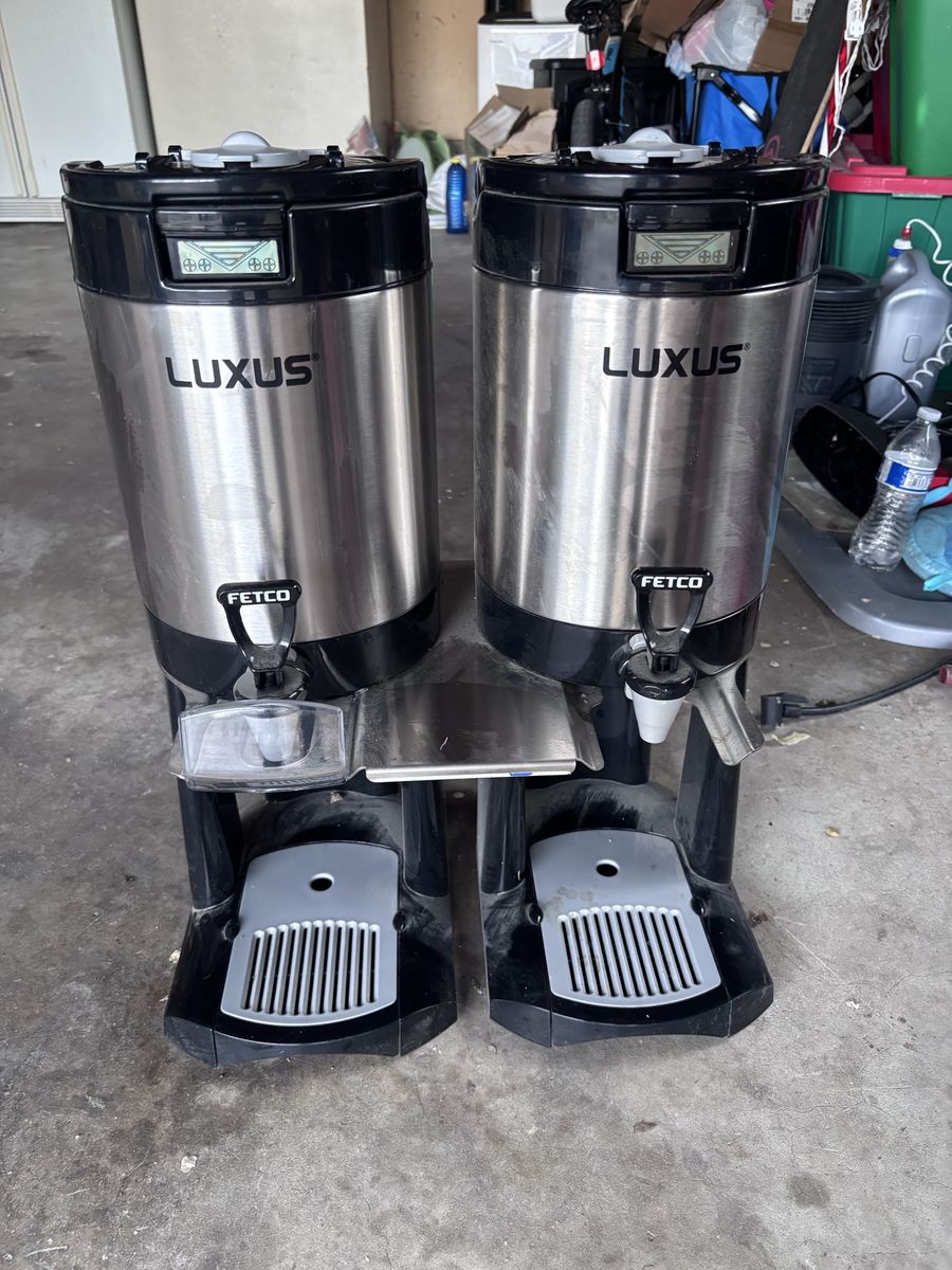 Fetco Luxus Double Coffee Dispenser System with Stands