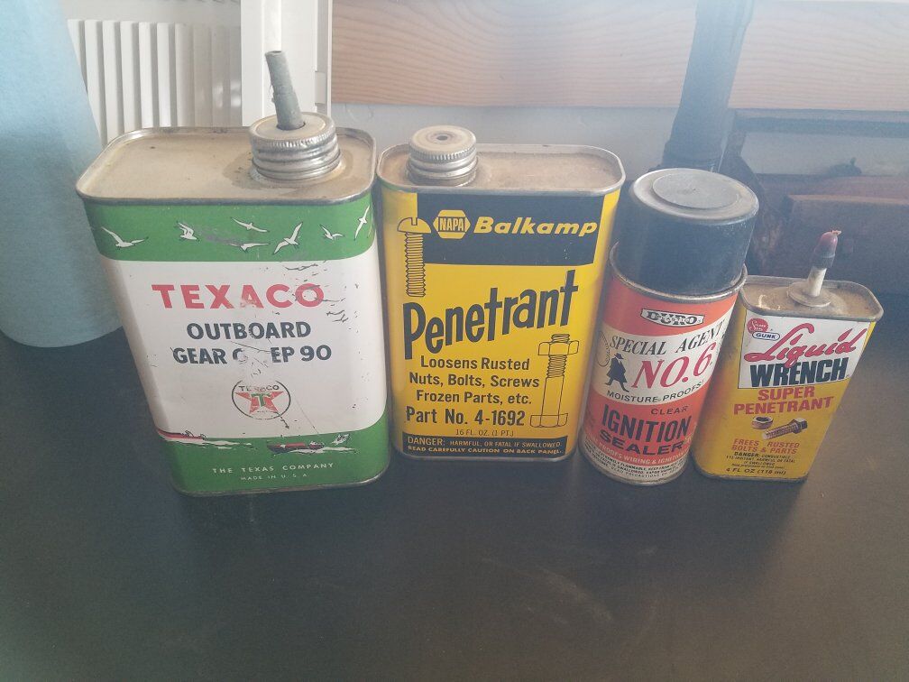 Vintage Oil Cans And Automotive Products