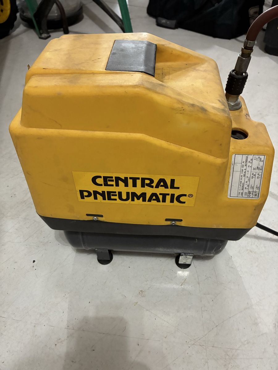 Central Pneumatic Portable Air Compressor - Used, Yellow/Black