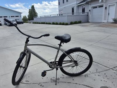Kent Seachange Single Speed Cruiser Bike, Gray, 26" Wheels