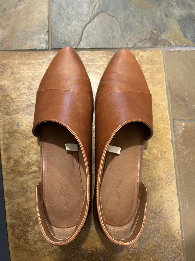 Cognac Brown Pointed Toe Loafer 9