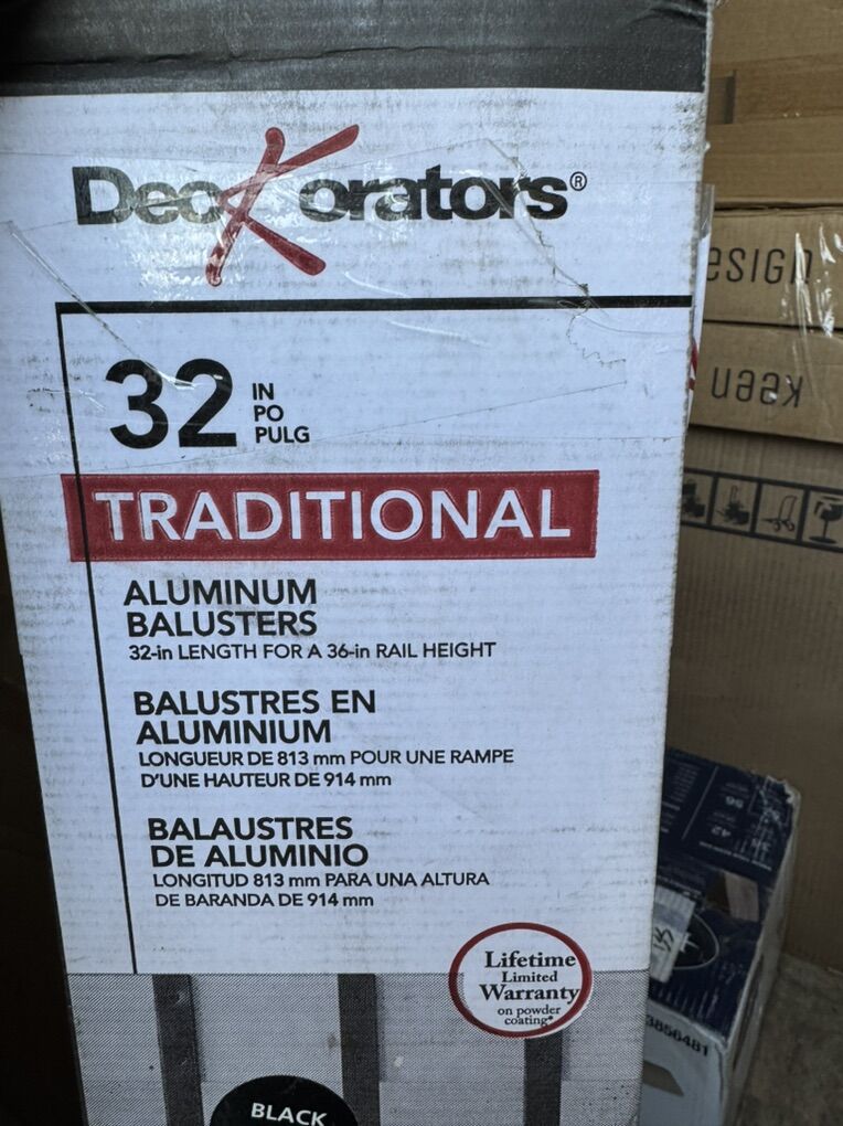Deckorators 32in Black Aluminum Balluster