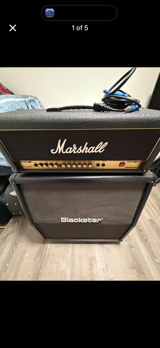 Marshall AVT50H/Blackstar 120W 4x12 cab guitar amp