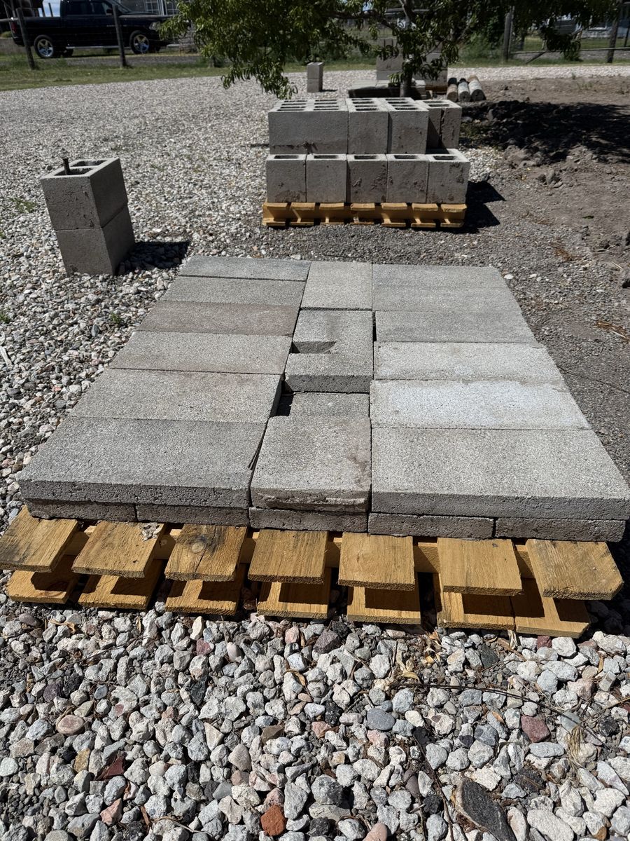 Concrete Pavers & Blocks - Assorted Sizes, Great for Landscaping, Patio, or Retaining Walls