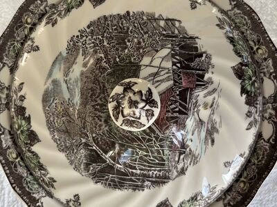 Johnson Bros. “The Friendly Village” Round Covered Vegetable Bowl