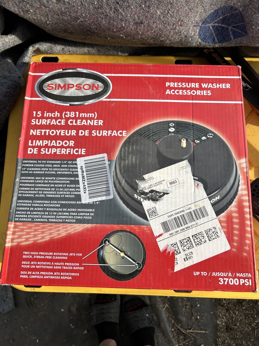 SIMPSON 15" Surface Cleaner Pressure Washer Accessory, Up To 3700 PSI