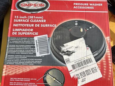 SIMPSON 15" Surface Cleaner Pressure Washer Accessory, Up To 3700 PSI