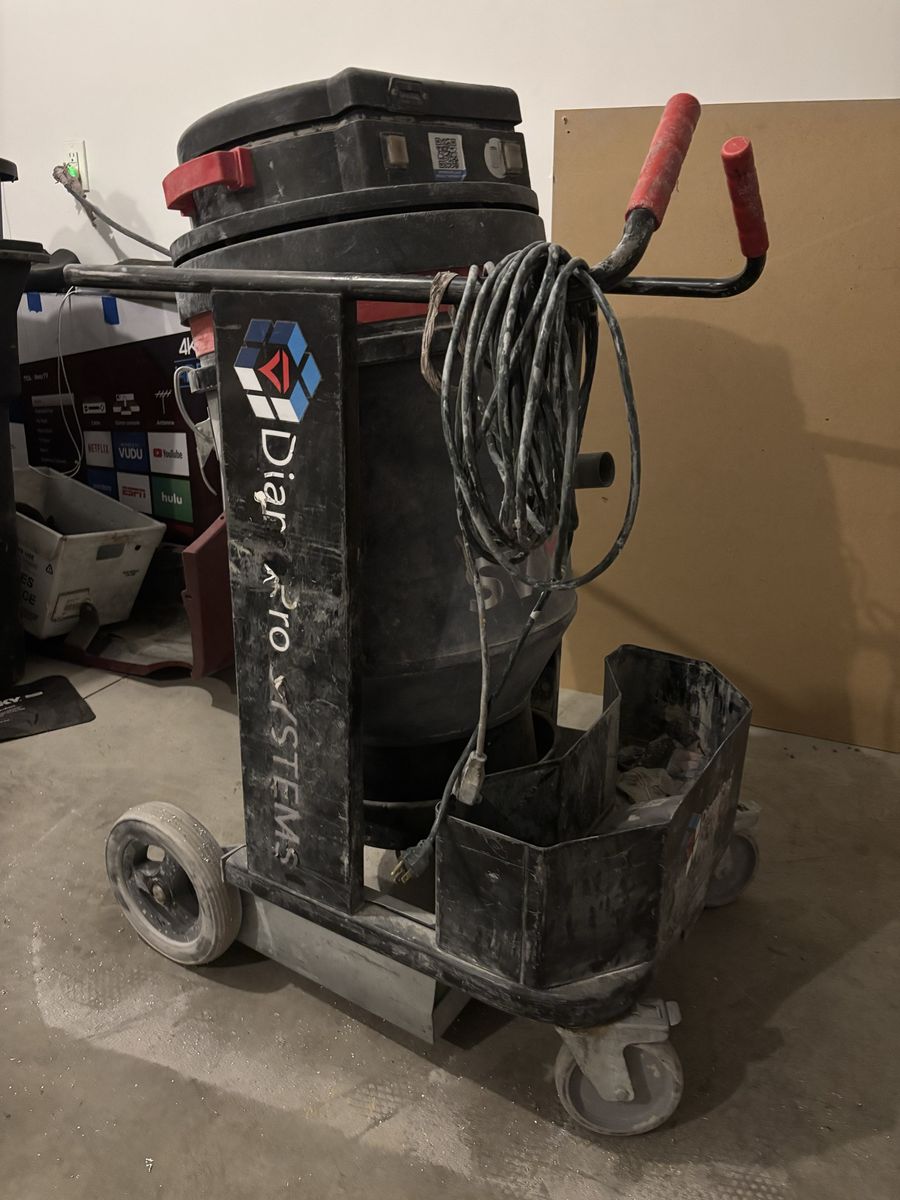 Concrete Floor Grinder/Polisher + DiamaPro SVX3-A Dust Collector — Commercial Equipment
