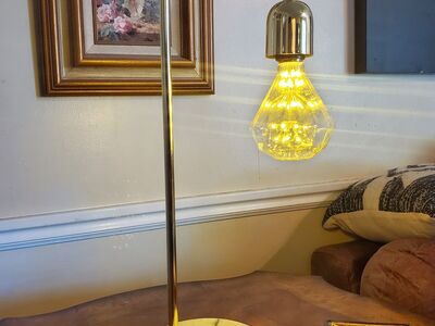 Modern Table Lamp | Brass / Gold + Marble Base
