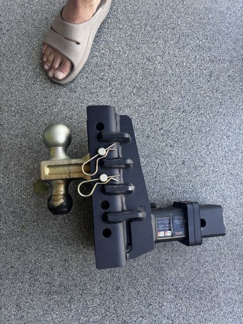 adjustable trailer hitch for 2.5" receiver, 6" drop and rise