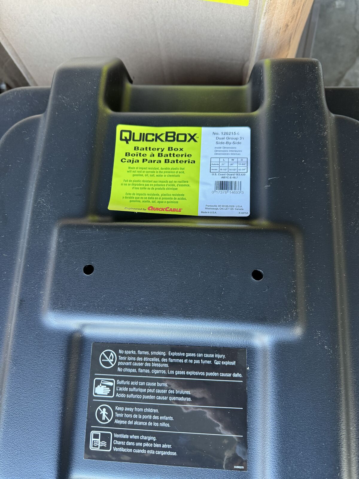 Brand new Quickbox, battery box