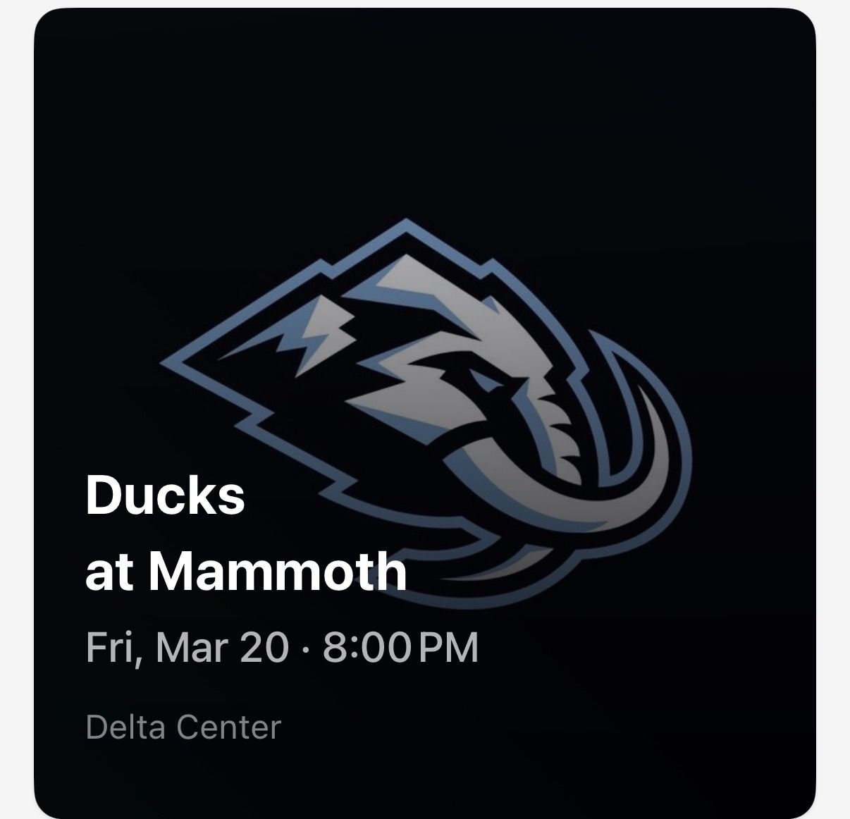 Utah Mammoth Vs Anaheim Ducks Tickets