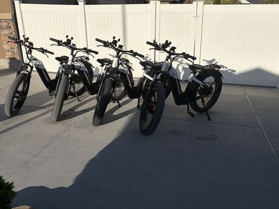 SEEMOON Electric Fat Tire Bikes - White/Black - Great for Adventures!