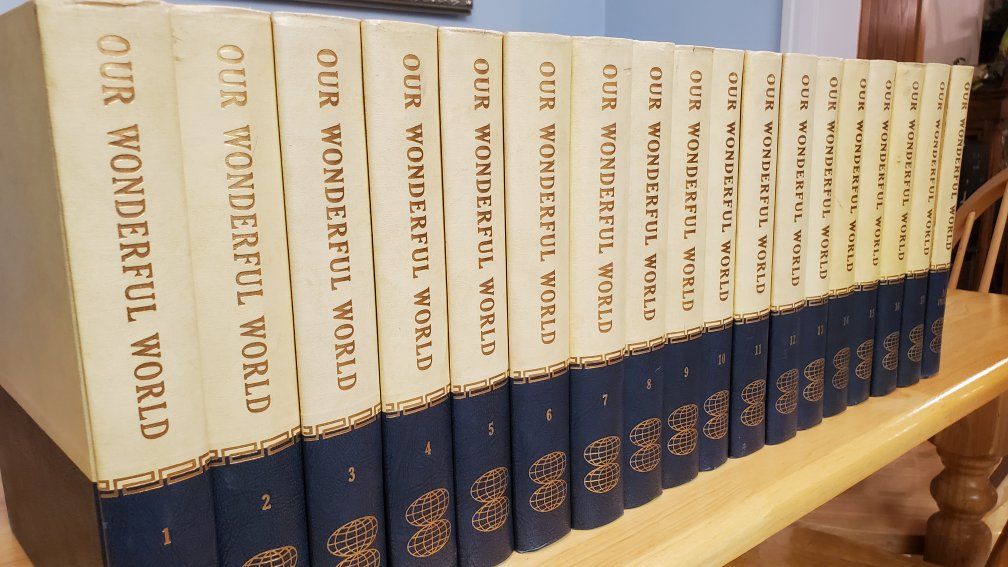 Our Wonderful World Encyclopedia Set (18 Volumes) - Spencer Press, 1962, Vintage Educational Books