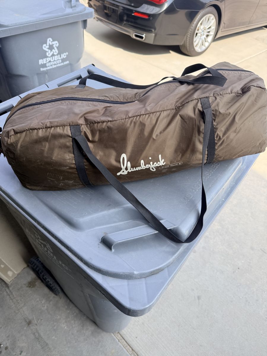 Slumberjack Trail Tent 4 Person Camping Tent with Storage Bag and Instructions
