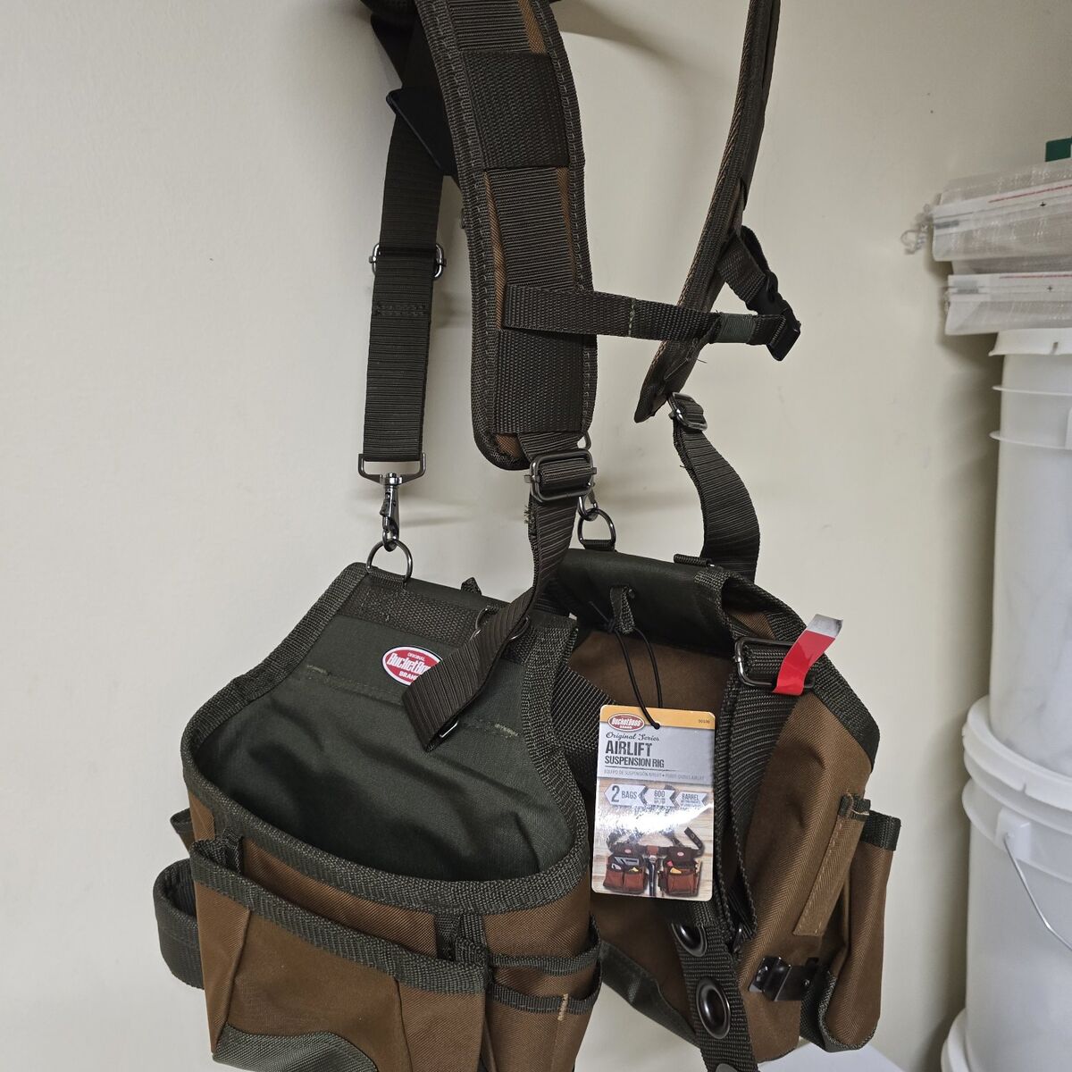 Bucket Boss Tool Bag Set with Shoulder Harness