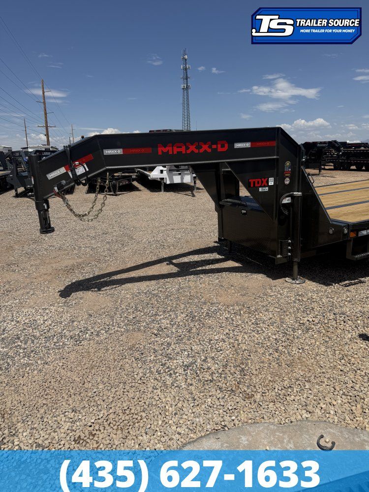 8.5x40 Maxx-D TDX Gooseneck Full Deck Equipment Trailer - 30K GVWR - 15K Axles, HDSS (Hutch) Suspension, Hydraulic Disc Brakes,
