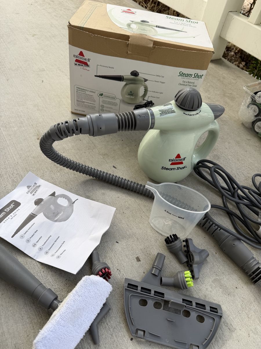 Bissell Steam Shot Handheld Steam Cleaner with Original Box and Attachments