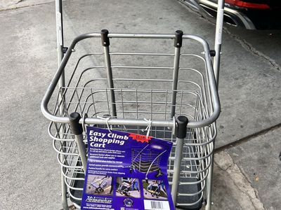 New Milwaukee Collapsible Steel Easy Climb Shopping Cart