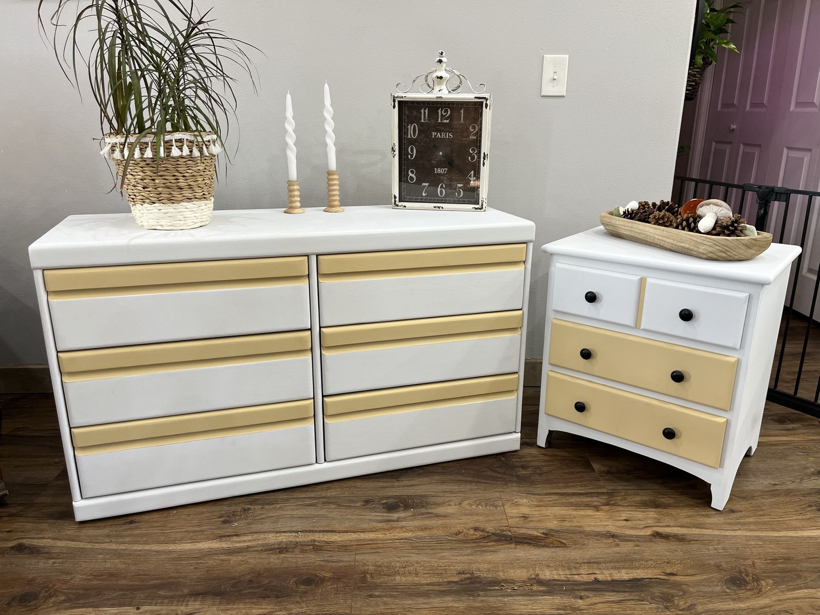 Dresser and night stand combo.