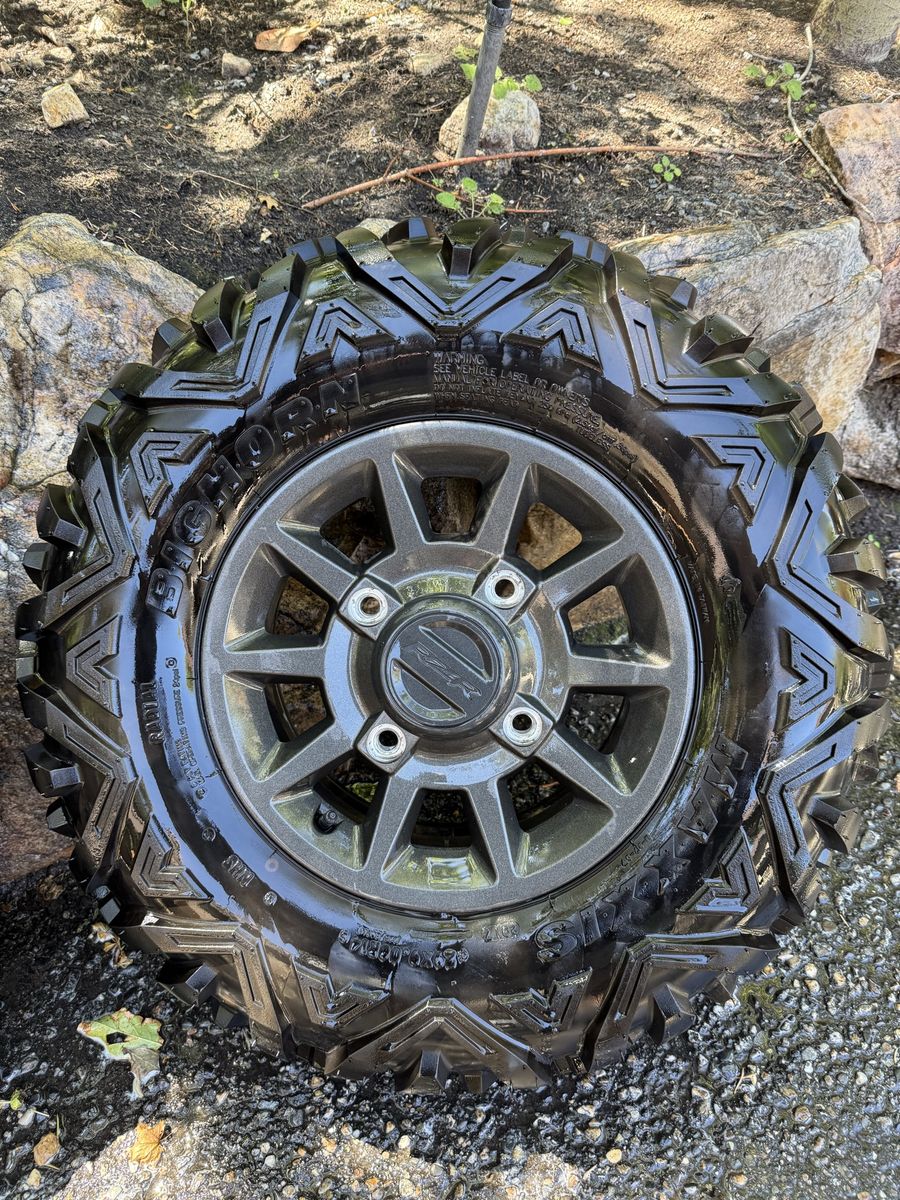RZR tires and wheels, 29” Maxxis Bighorn front and rear tires, Excellent condition, set of 4