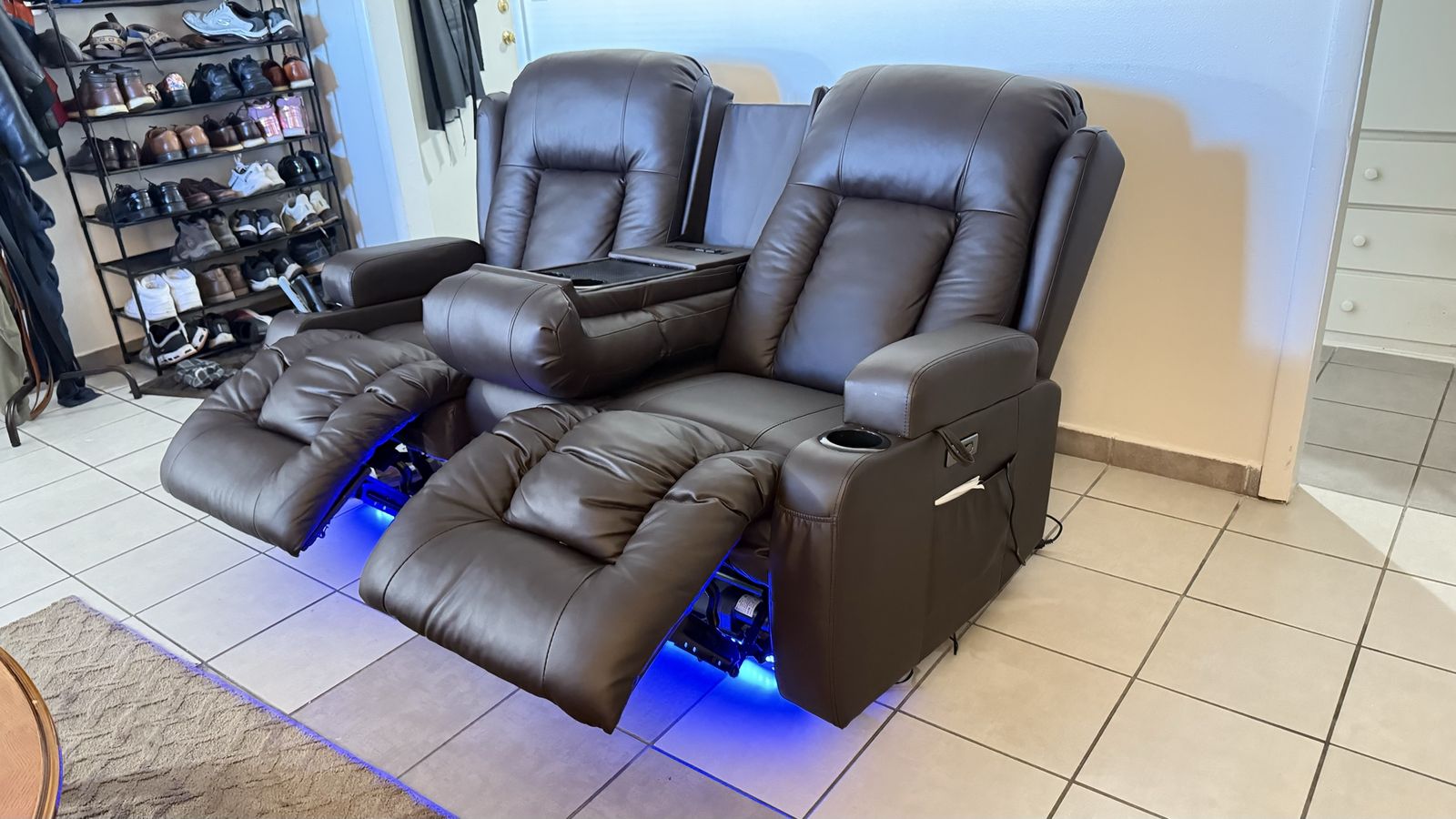 Premium URRED Power Reclining Theater Loveseat - E