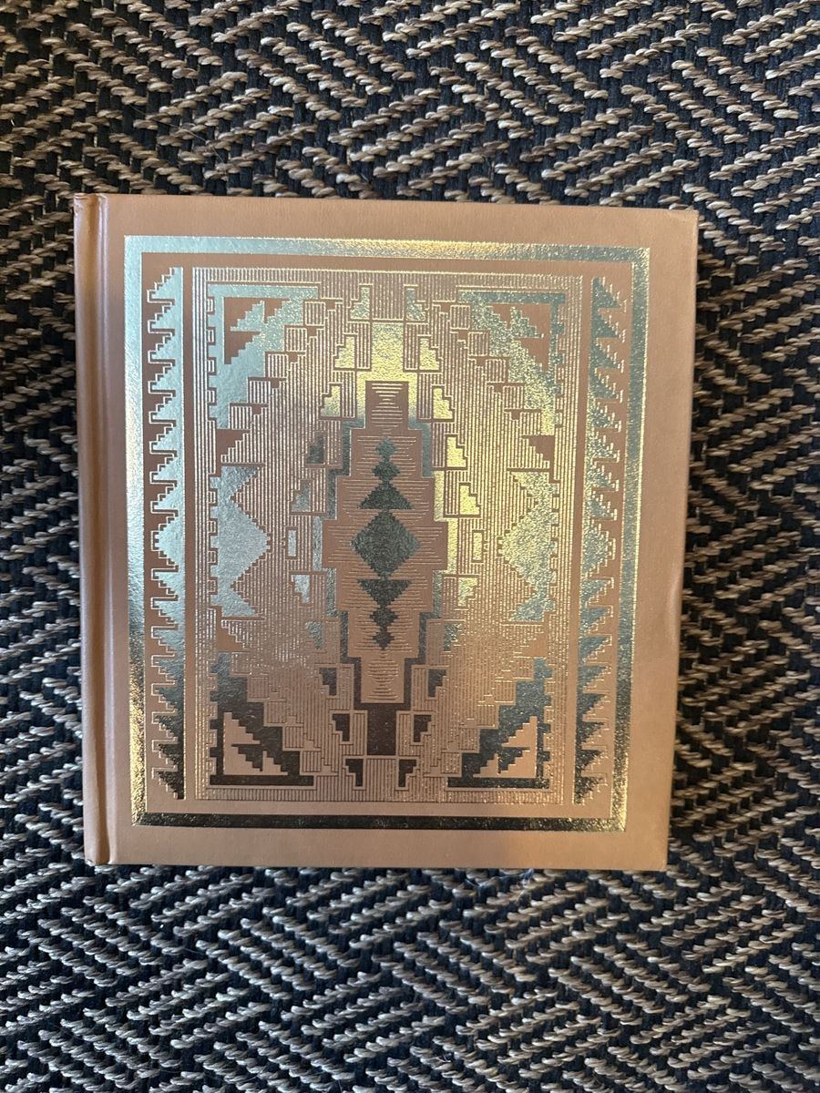Collectible Decorative Hardcover Book with Gold Foil Geometric Design