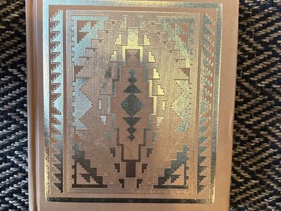 Collectible Decorative Hardcover Book with Gold Foil Geometric Design