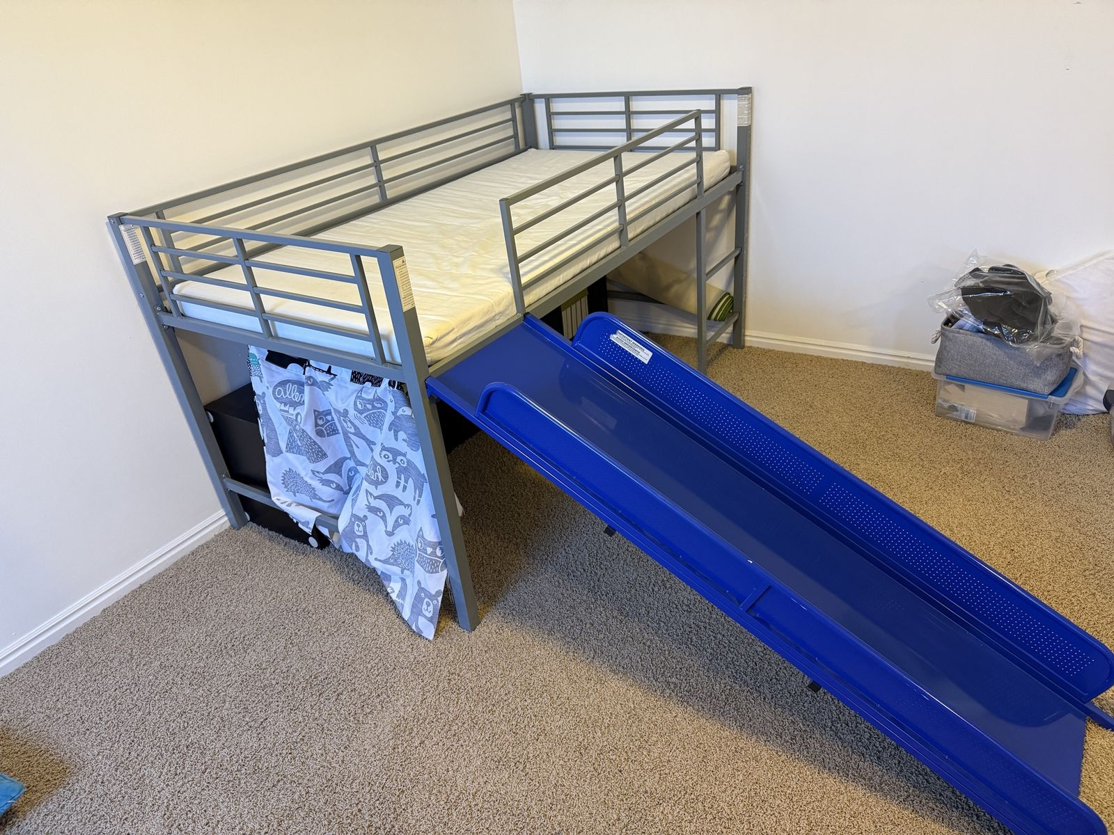 Twin Loft Bed with Slide