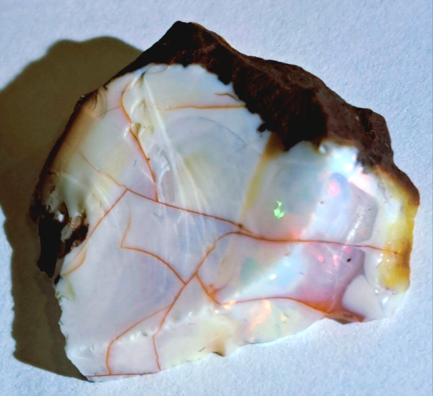 16.25 Carat Gem Quality Welo Opal with Rainbow Fire Color