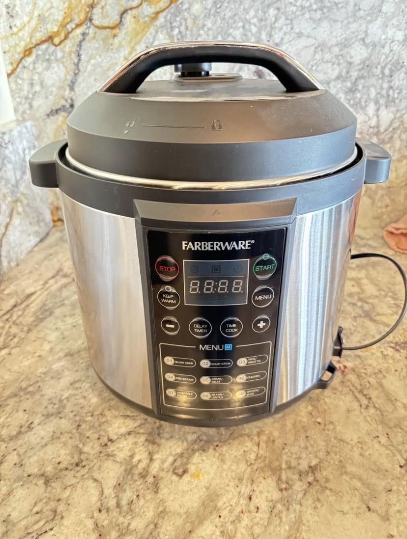 Farberware 7-in-1 Programmable Pressure Cooker - Stainless Steel, 6-Quart Capacity