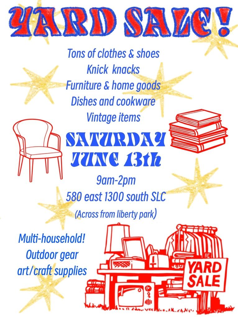 YARD SALE JUNE 13