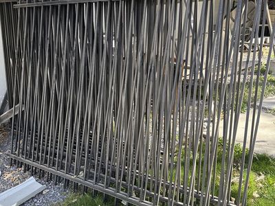 Black Steel 6'x ~8' Fence With 4' Gate