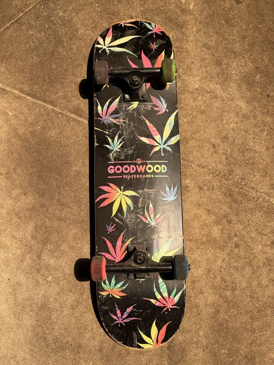 GOODWOOD Skateboards Rainbow Leaf Deck Complete Skateboard