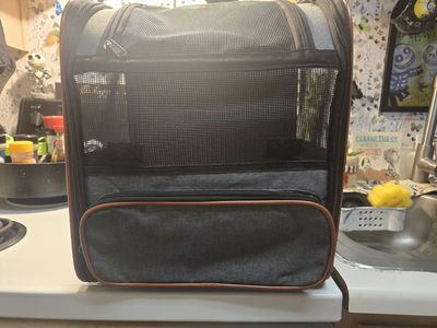 Grey Backpack Pet Carrier