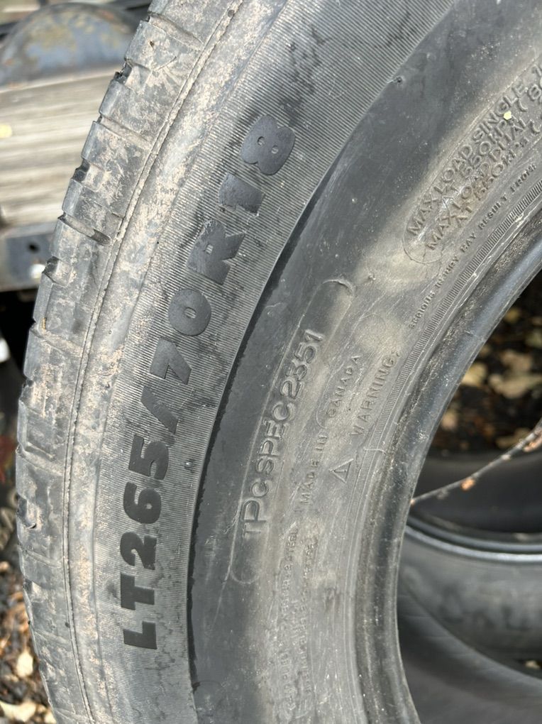 Michelins LT265/70R18 TIres