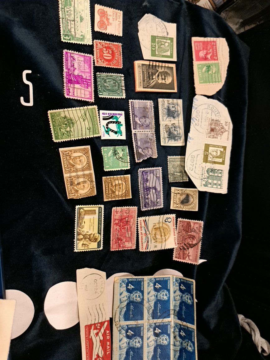 Vintage U.S. Postage Stamp Collection - Various Denominations & Eras (Lot of 50+)