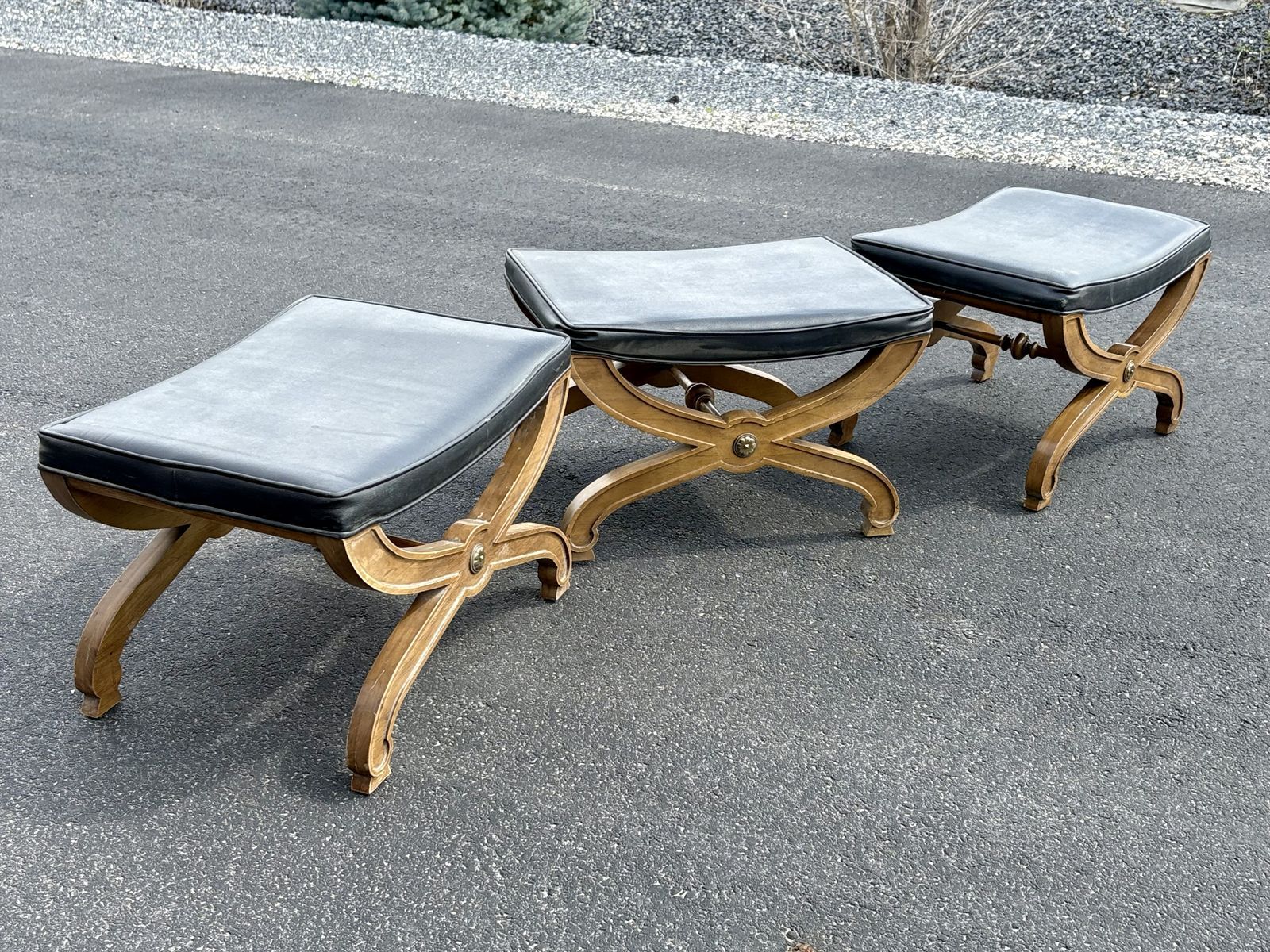 Fantastic Drexel Mid Century Modern stools vintage MCM