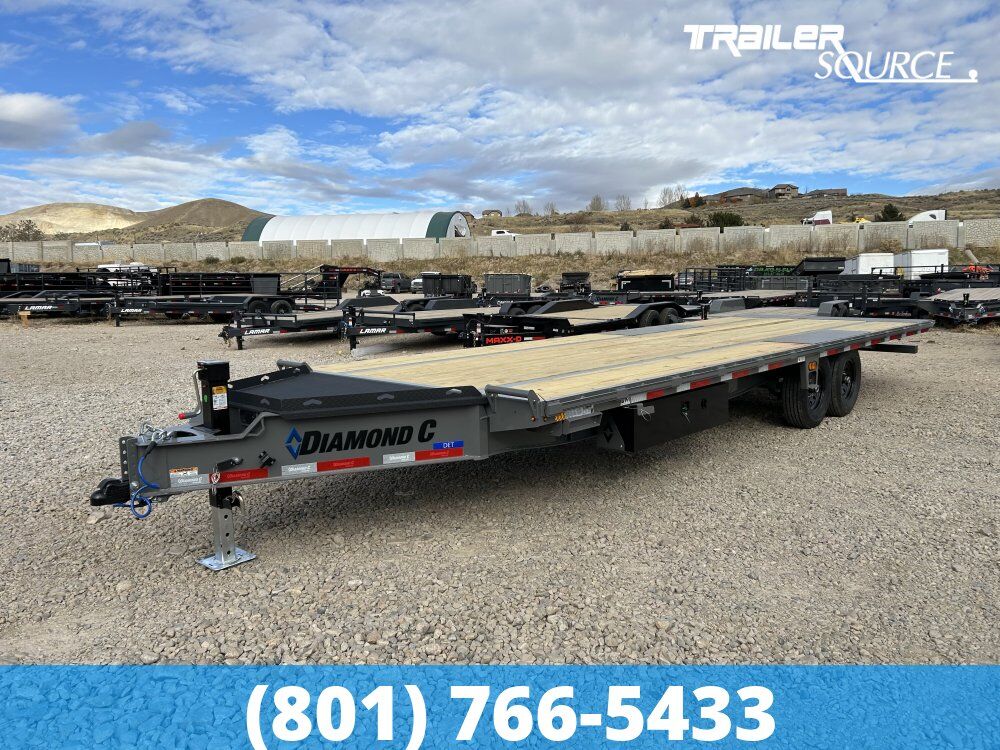 8.5x26 Diamond C DET 207 Deckover Tilt Trailer - 15.5K GVWR -