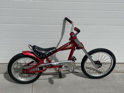 Schwinn Sting-Ray Chopper-Style Kids' Bike Red Chrome Cruiser Bicycle