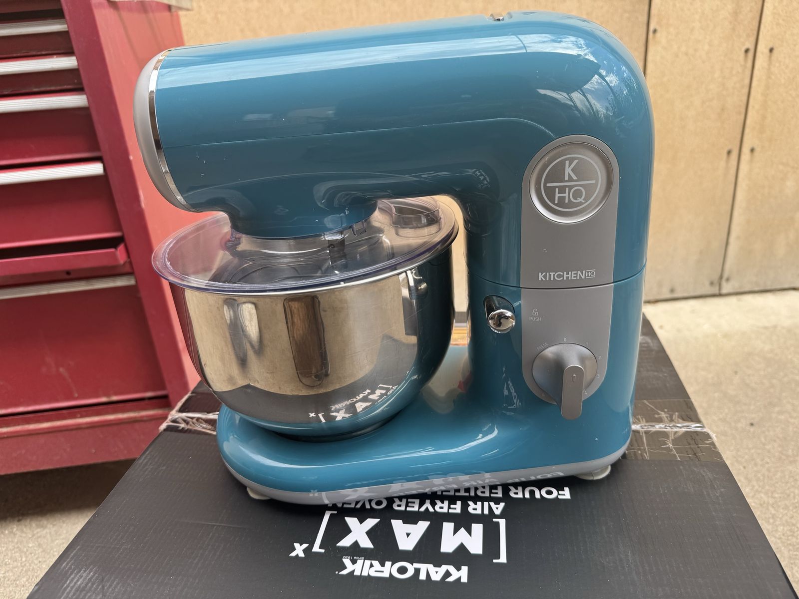 Kitchen HQ Stand Mixer Blue with Stainless Steel Bowl and Splash Guard