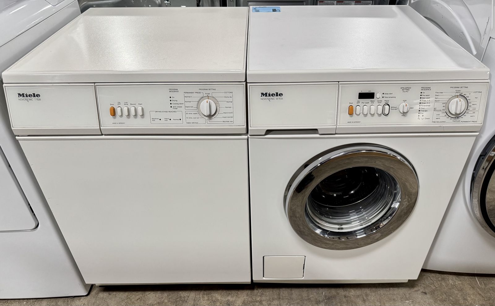 MEILE WASHER AND DRYER SET WITH WARRANTY