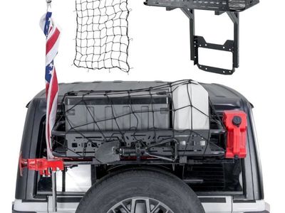 JOYTUTUS Rear Cargo Basket on OE Tailgate for 2018-2026 Wrangler JL & JLU | Heavy Duty 440LBS Capacity | Adjustable Multi-Functi