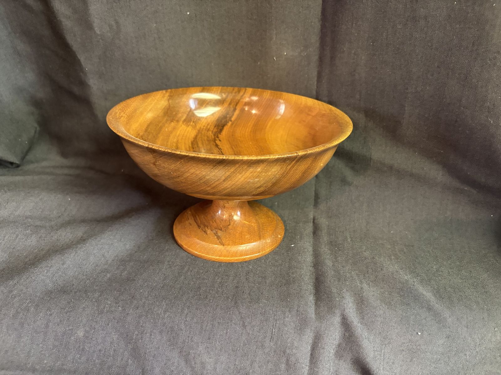 Vintage Oregon Myrtlewood Pedestal Bowl – Original Label $40 cash/venmo in Draper