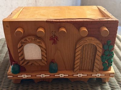 Vintage Handcrafted Folk Art Diorama of a Southwestern Style “Casita”