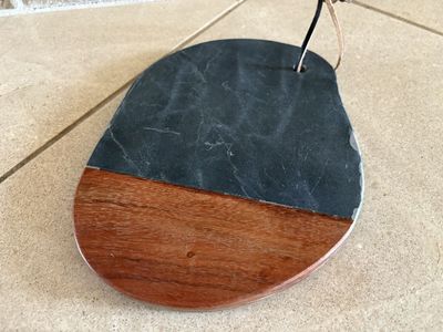 New Small Marble & Acacia Wood Cheese Cutting Board