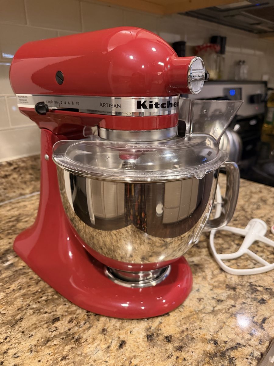 KitchenAid Artisan Stand Mixer Red with Stainless Steel Bowl
