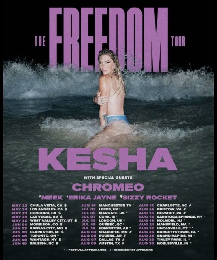 Kesha with Chromeo and Sizzy Rocket at UFCUA Box Suite 7