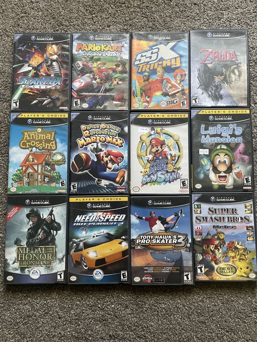 Nintendo GameCube Games Lot: Mario Kart, Zelda, Super Smash Bros Melee, Luigi's Mansion & More
