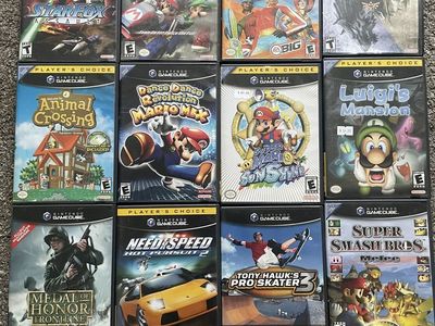 Nintendo GameCube Games Lot: Mario Kart, Zelda, Super Smash Bros Melee, Luigi's Mansion & More